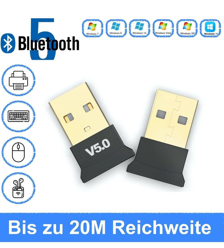 Bluetooth Adapter Stick 5.0 Maus, Tastaturen, PC Notebook Headsets