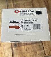 Superga Sneaker Halbschuh Schnürschuh Cotu Classic blau navy 2750-SF43