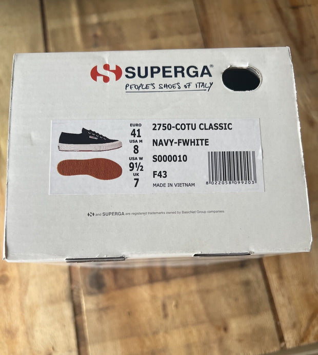 Superga Sneaker Halbschuh Schnürschuh Cotu Classic blau navy 2750-SF43