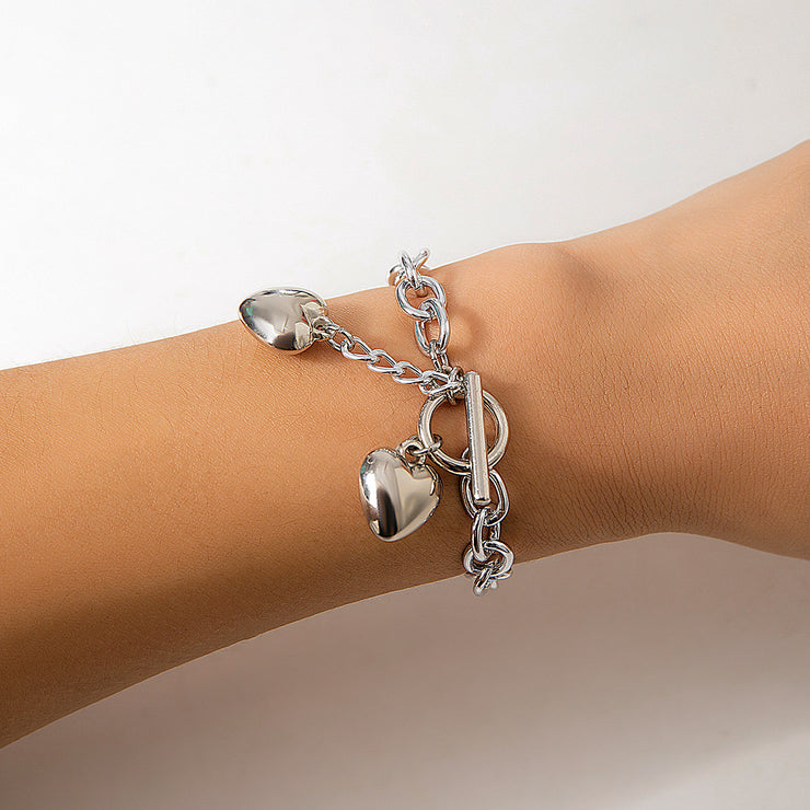 Dicke Kette mit glänzendem Schloss und Schlüssel anhänger Halskette für Frauen trend ige Damen accessoires am Hals Modeschmuck weiblich