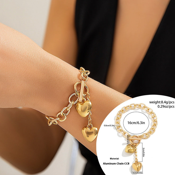 Dicke Kette mit glänzendem Schloss und Schlüssel anhänger Halskette für Frauen trend ige Damen accessoires am Hals Modeschmuck weiblich