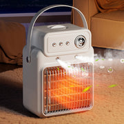 1200W warm air heater with humidification, multifunctional control panel, and sleek design, providing warmth and moisture.